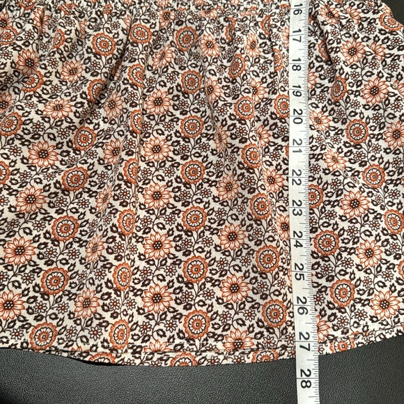 Hayden Puff Sleeve Smocked Peplum Top L - Picture 7 of 7